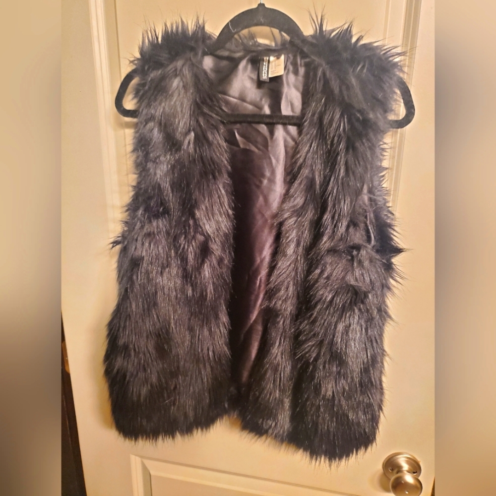 Womens faux fur vest